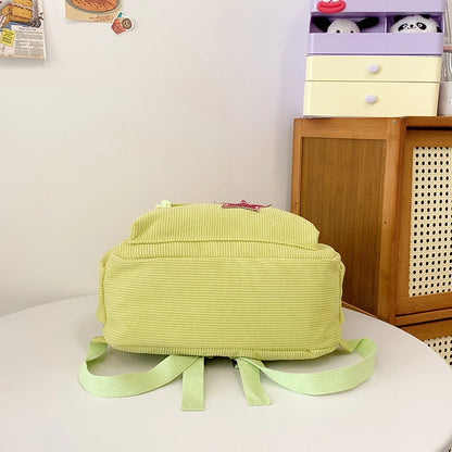 Women Schoolbag Waterproof Large Capacity School Backpack Smooth Zipper Solid Color Teens Girl Casual Daypack Bag Student Supply