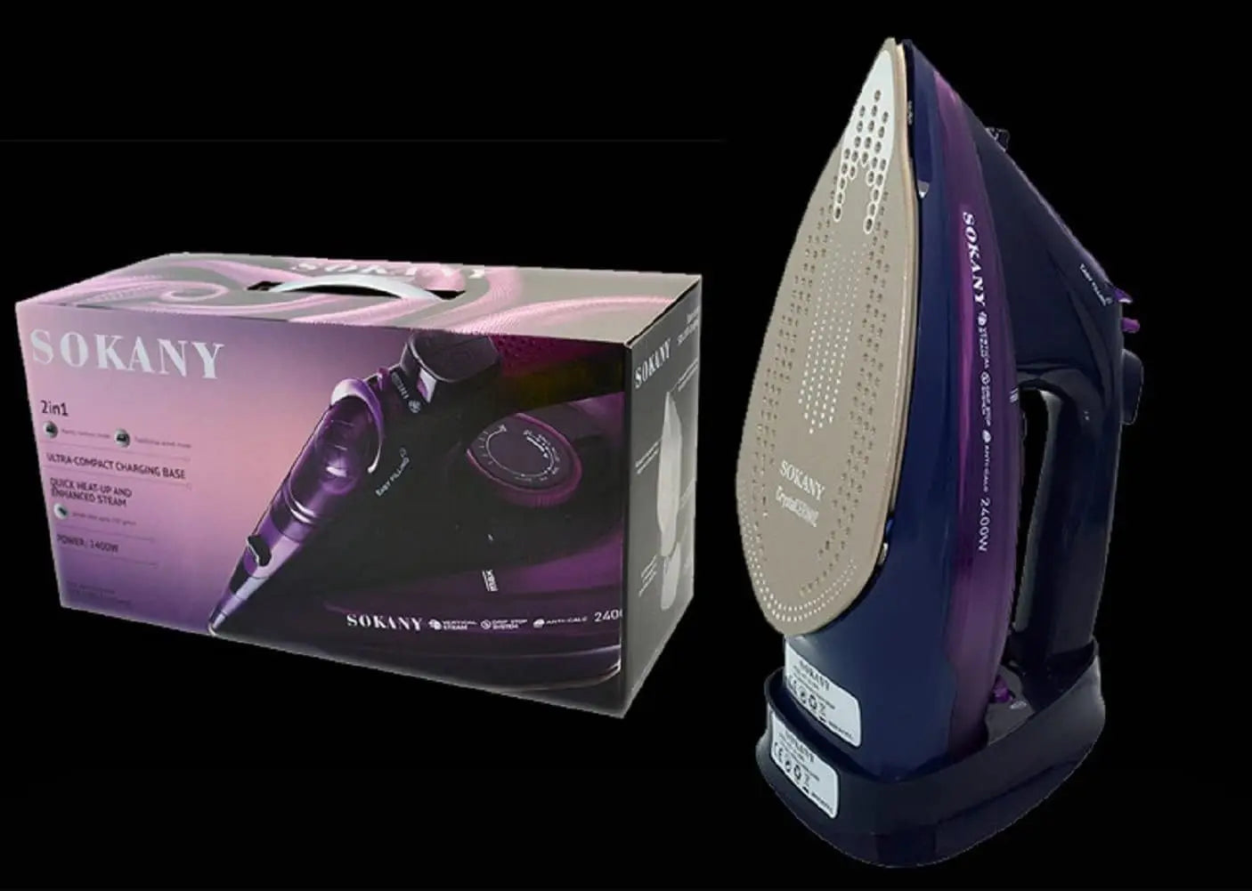 Handheld Electric Iron Cordless Steam Ironing Machine Wireless with Base Electric Iron