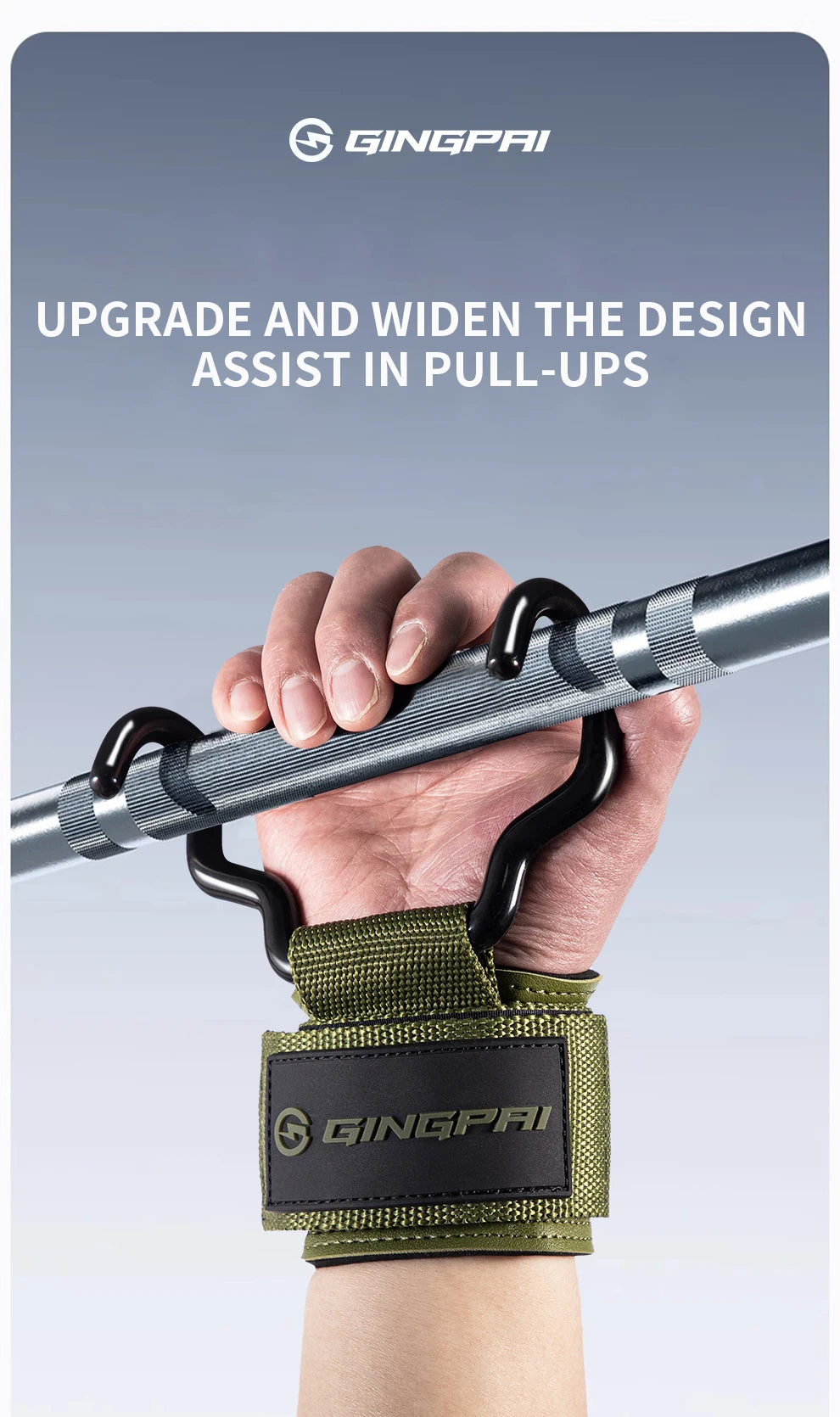 Weight Lifting Hook Grips With Wrist Wraps Hand-Bar Wrist Strap Gym Fitness Hook Weight Strap Pull-Ups Power Lifting Gloves