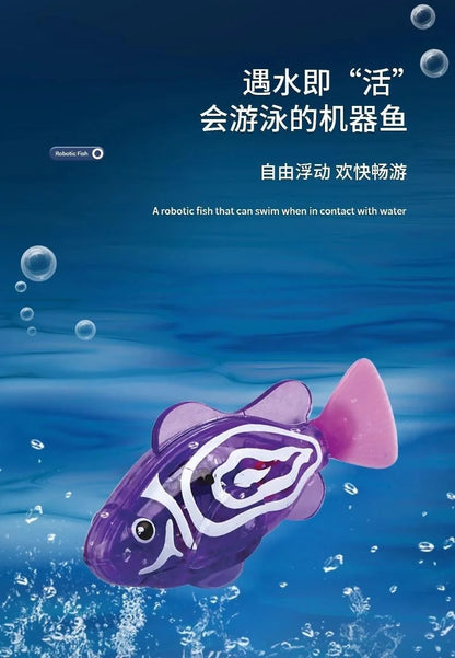 Electronic Pet Sensing Light Shower Interactive Swimming Water Fish Children's Toy Holiday Gift