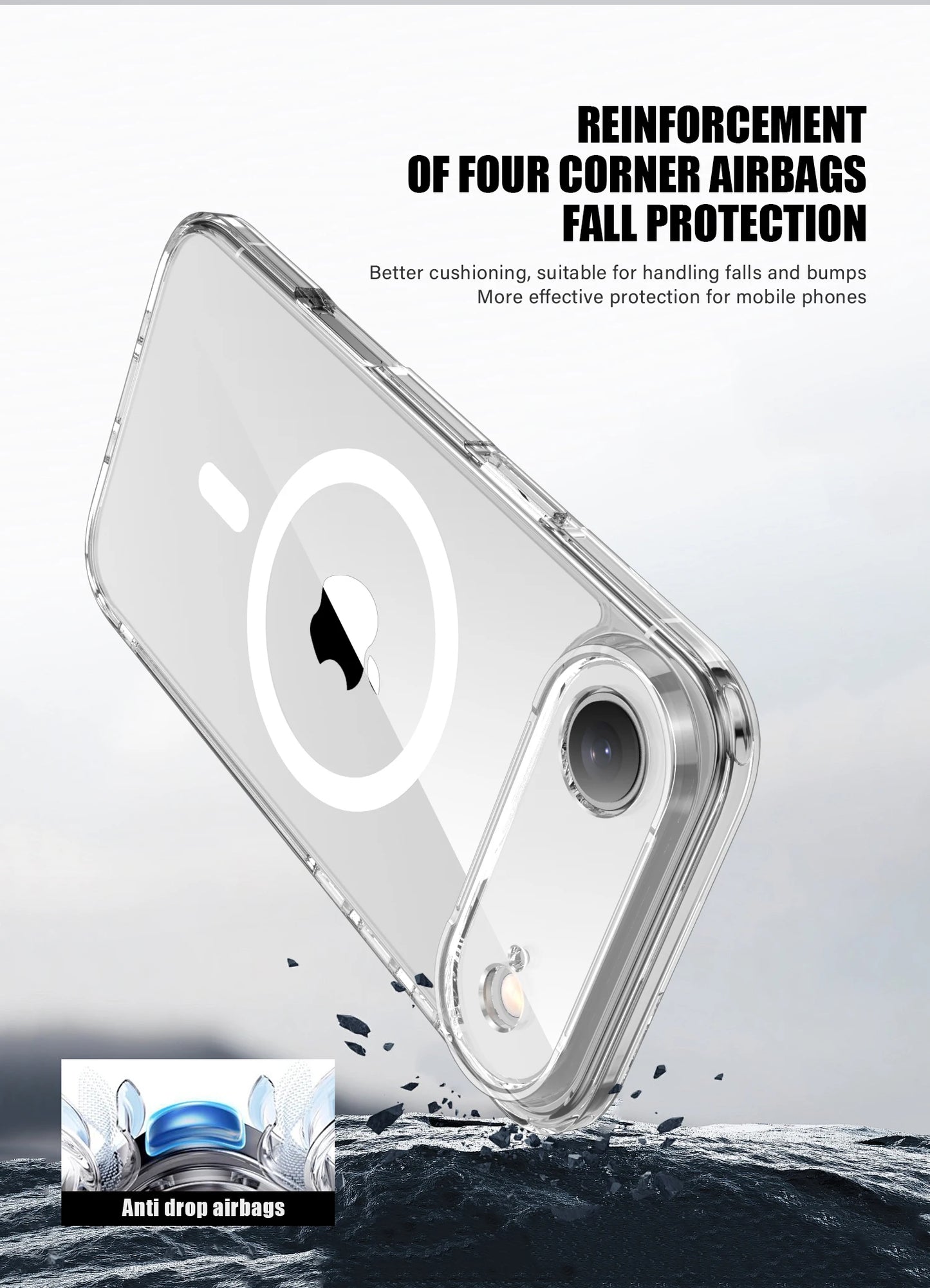 KEYSION Shockproof Transparent Case for MagSafe for iPhone 17 Air HD Clear TPU+PC Magnetic Wireless Charging Phone Back Cover