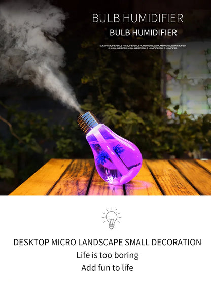 New Small Bulb Humidifier Bedroom Ultra Large Mist Desktop Air Humidifier