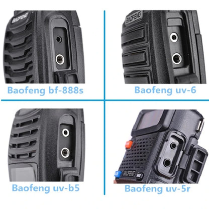 10PCS Walkie Talkie Headset QuanSheng UV-K5 Earpiece UV-K6 UV 5R Plus DM-1701 888s DMR Headphone Two Way Radio Accessories