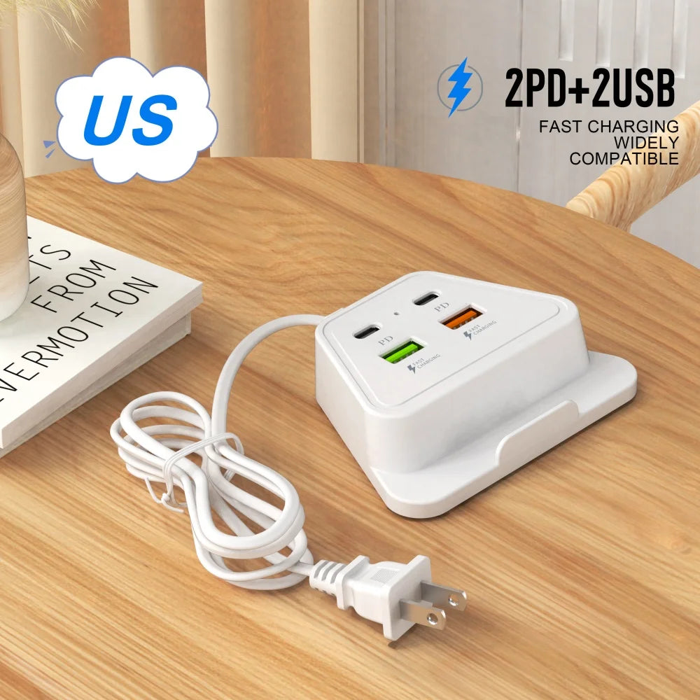 Universal Power Strip Electric Socket EU UK US Plug Desktop Socket Mobile Phones Charger Adapter For iPhone Samsung Xiaomi POCO