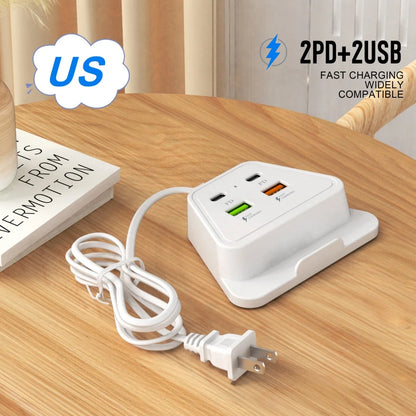 Universal Power Strip Electric Socket EU UK US Plug Desktop Socket Mobile Phones Charger Adapter For iPhone Samsung Xiaomi POCO