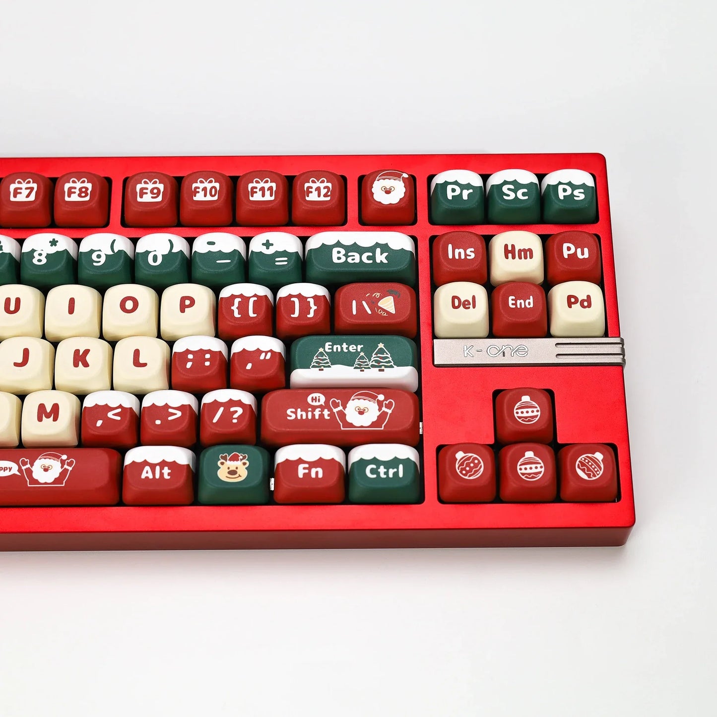 KBDiy Christmas Carnival Keycap Gift KOA Profile Sublimation PBT ISO Keycaps For 60 Wooting Magnetic Mechanical Keyboard Gaming
