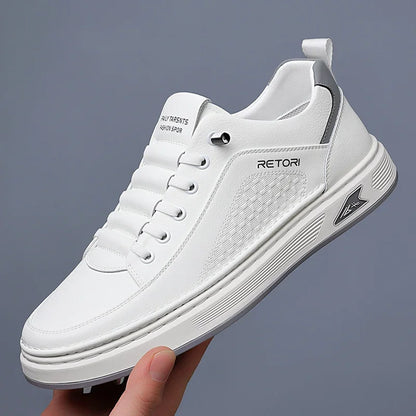 New Men's Shoes High Quality Leather Casual Shoes for Men Designer Sneakers Tenis Masculino Comfort Lace-up White Sport Shoes