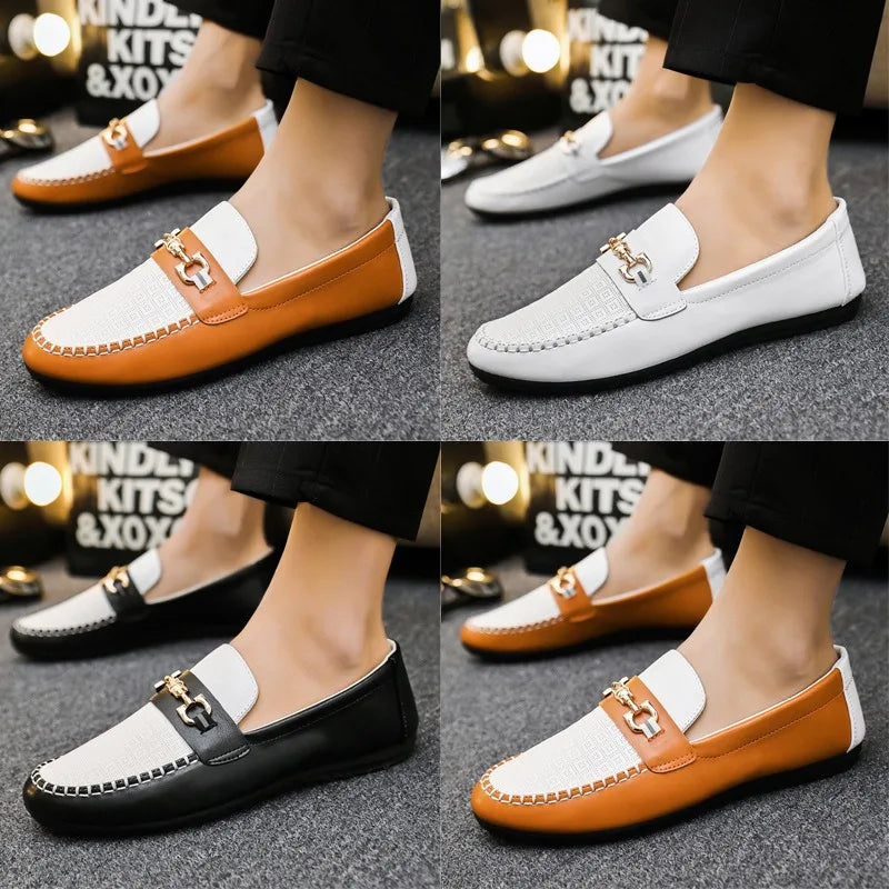 2026 Spring Autumn New Men's Sports Shoes Fashion anti-slip sneakers Casual PU Leather Business Shoes Versatile Work Shoes