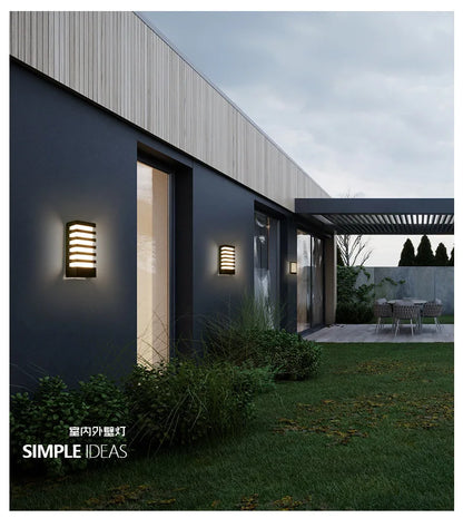 Outdoor LED Wall Lamp E27 IP65 Waterproof Aluminum Garden Porch Light 110V 220V Exterior Decor Sconce Street Lighting Fixture