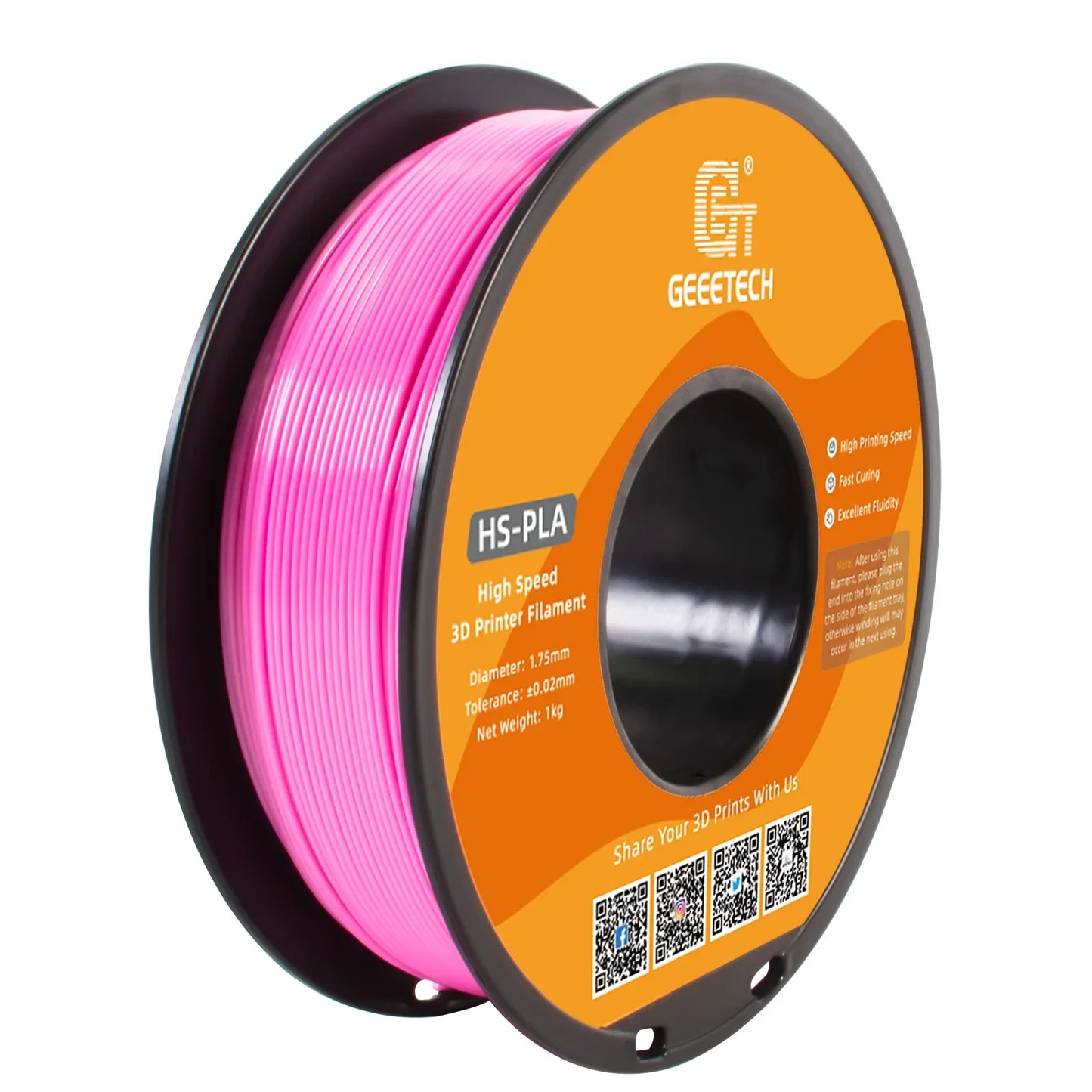 GEEETECH High-Speed PLA Filament 1.75mm 1kg 1 spool,Better Liquidity, Fast Curing, HS-PLA High-Speed 3D Printing Filament