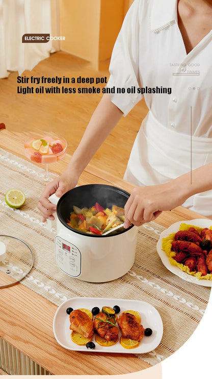 Multifunctional Electric Slow Cooker Portable Dormitory Student Office Staff Mini Electric Pot Stir Stew Non-Stick Rice Cooker