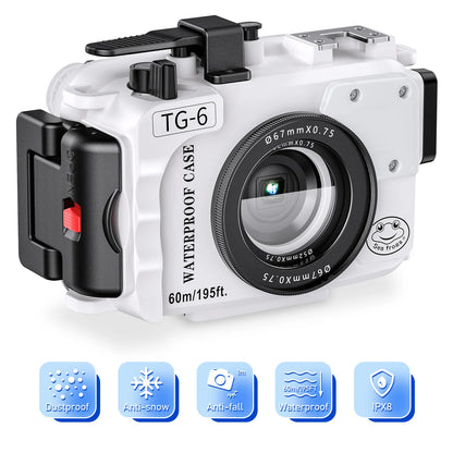 Seafrogs Scuba Diving Camera Case Cover For Olympus TG 7 TG 5 TG 6 Underwater Photography Equipment Waterproof Camera Housing 60