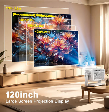 PROGAGA PG370 MAX Projector HD 1080P 4K Android Projector 700ANSI Video Projector Home Theater Portable Projector for Smartphone