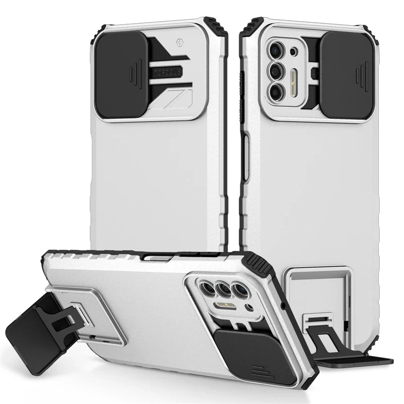 For Motorola Moto G Power G Stylus 2021 Case Slide Camera Protect Phone Case For Moto G Pure G9 Plus G30 Stand Armor Back Cover