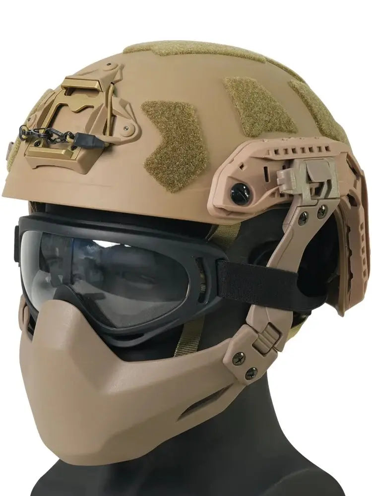 BOOIU Folding Tactical Face Mask Windproof Dustproof for Outdoor Training Realistic CS Airsoft Paintball Games