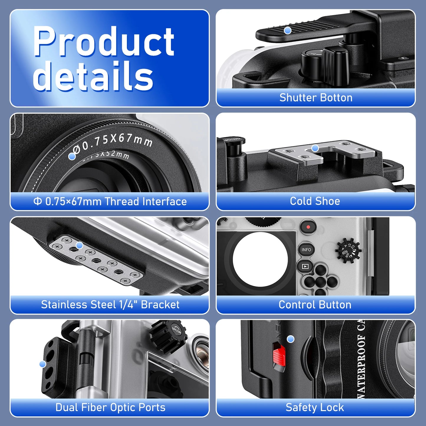 Seafrogs Scuba Diving Camera Case Cover For Olympus TG 7 TG 5 TG 6 Underwater Photography Equipment Waterproof Camera Housing 60