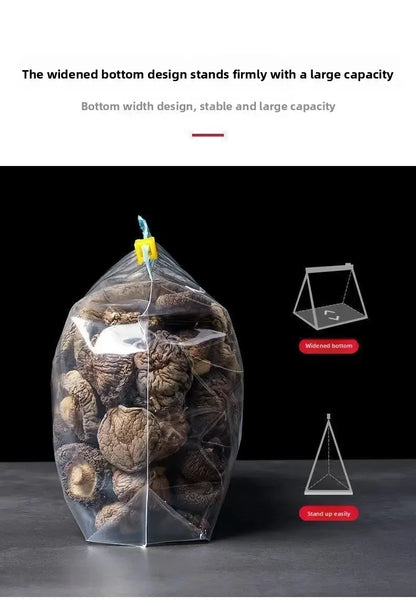 Multiple Sizes Kitchen Supplies Transparent and Visible Thick and Durable Sealing Bag for Food Eco-friendly Cling Bag Zip Bags
