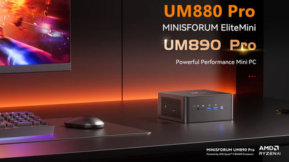 MINISFORUM OCuLink Gaming Mini PC UM890 UM880 Pro AMD Ryzen 9 8945HS R7 8845HS 2*USB4 2*DDR5 2*PCIE4 Windows 11 Computer WiFi6E