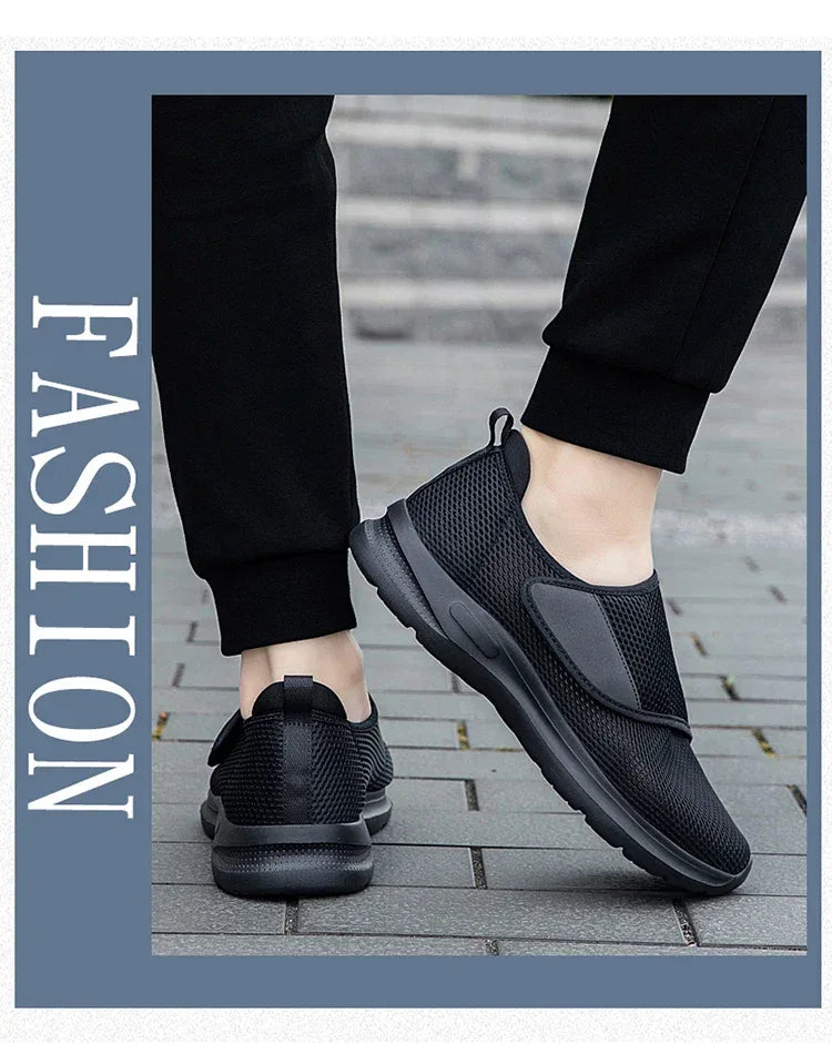 Man Women Orthopedics Wide Feet Swollen Walk Casual Shoes Unisex Thumb  Adjusting Soft Comfortable Diabetic Shoes Black 36-46