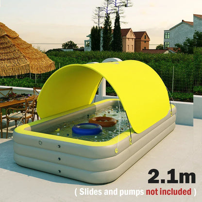 2/3M Large Swimming Pool Family Outdoor Party Pools Children's Inflatable Swimming Pool Sun Shade Folding Pool for Kids Baby Toy