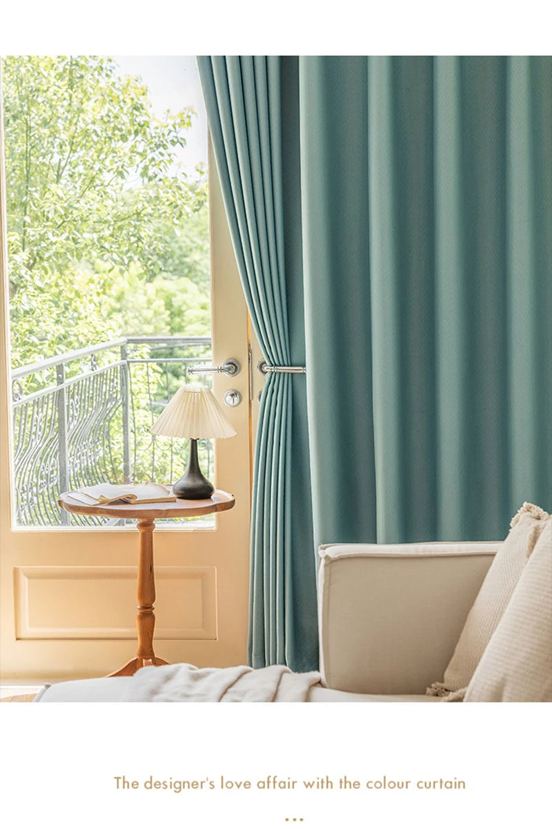 French Cream Style Bay Window Drape Bedroom Thick Full Blackout Curtain Hotel Soundproof Drapes Large Area Living Room Curtains