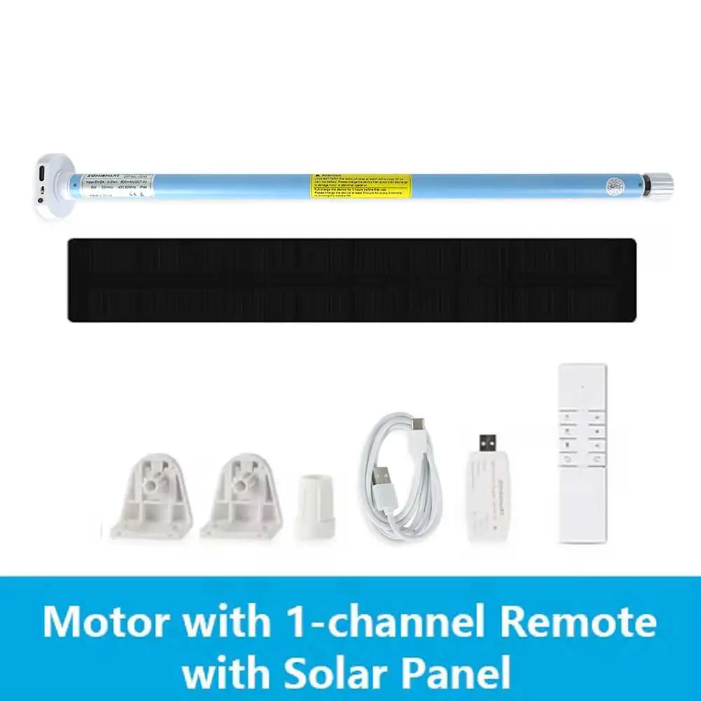Zemismart WiFi Electric Roller Shade Motor for 17mm 25mm 28mm Tube Built-in Battery Work with Tuya Alexa Google Home Alice Voice