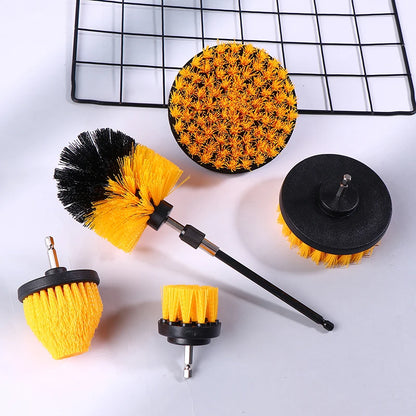 Electric Scrubber Grill Brush Kit 2/3.5/4'' Power Cleaning Brush for Car Bathroom Floor, Tub Shower Grout Nylon Attachments