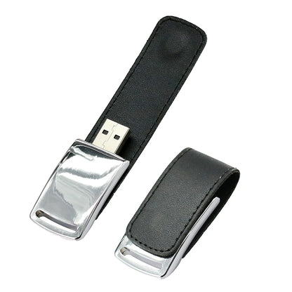 Pendrive 256GB USB Flash Drive Leather with Metal Keychain 64GB 32GB 8GB Business Usb Memories Disk 128GB Pen Drive Memory Stick