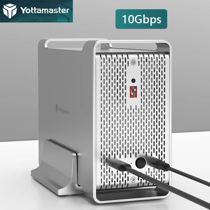 Yottamaster HDD Hard Drive Storage Box Housing Chest for NAS 1/2 Dual Bay RAID SSD Enclosure 2.5 3.5 inch SATA HD External Case