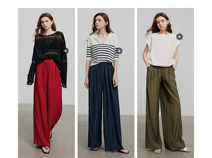 TOYOUTH Women Casual Pants 2025 Summer New Long Pants 8527002