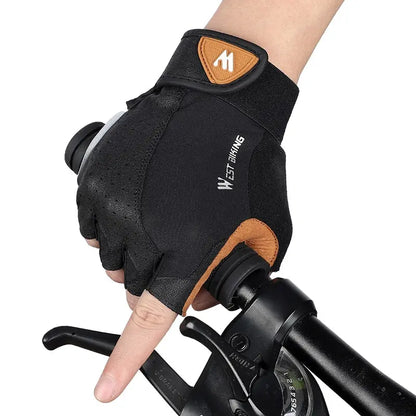 WEST BIKING Sports Bike Gloves Half Finger Men Women MTB Cycling Gloves Running Fitness Gym Riding Motorcycle Bicycle Gloves