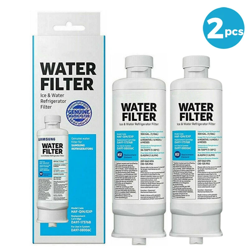 4 PCS DA97-17376B Refrigerator Water Filter Compatible For Samsung HAF-QIN/EXP, HAF-QIN, DA97-08006C, RF28R7351SG, RF23M8070SR