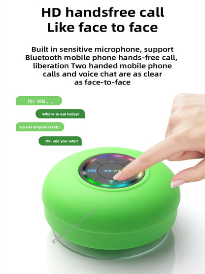 2025 Waterproof Wireless Led Bluetooth Speaker Large Suction Cup Bathroom Mini Portable Speakers Outdoor Sport Stereo Speakers