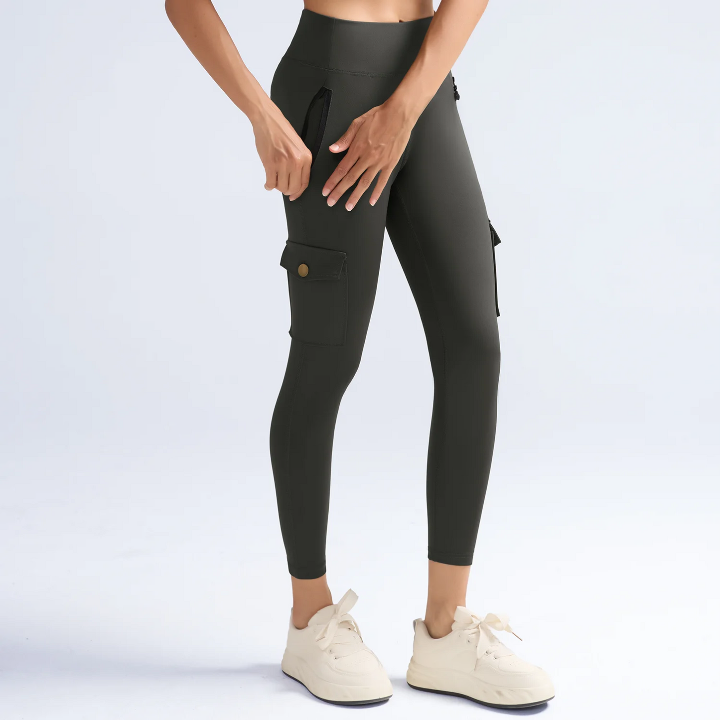 1/3 PCS Washed Print Work Pocket Women Leggings Elastic Butt Lifting Fitness Tights 2025 New Athletic Pants Fashion Streetwear