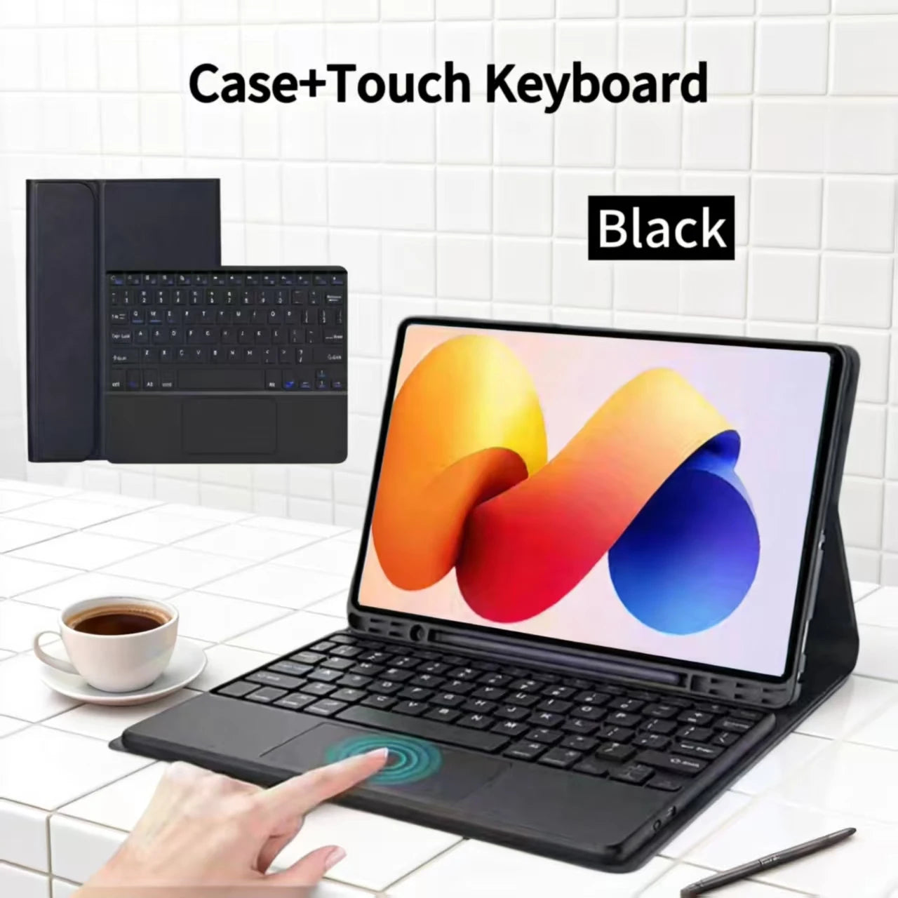 Case for Redmi Pad Pro/Redmi Pad 2 Pro 12.1 inch For Xiaomi Poco Pad 12.1 lnch Keyboard Case with Detachable Bluetooth Keyboard
