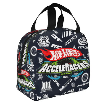 Custom Hot Wheels For Fans Thermal Insulated Lunch Bag Cartoon Sport Car Portable Lunch Container Travel Multifunction Food Box
