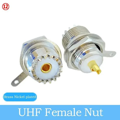 UHFmale Female SO239 PL259 Connector UHF 3 Way Splitter UHF 4-hole Panel Mount Flange RF Coaxial Pure Copper High Quality