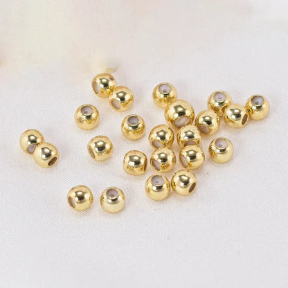 Brass Round Slider Stopper Beads for Bracelet Silicone Inside Positioning Spacer Adjust DIY Crafts Jewelry Making Findings