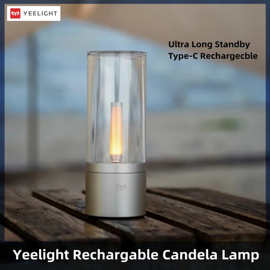 Yeelight Rechargable Candle Lamp Yellow LED Night Light Atmosphere Light Stepless Dimming Nightstand Lamp for Bedroom by PDG ibma