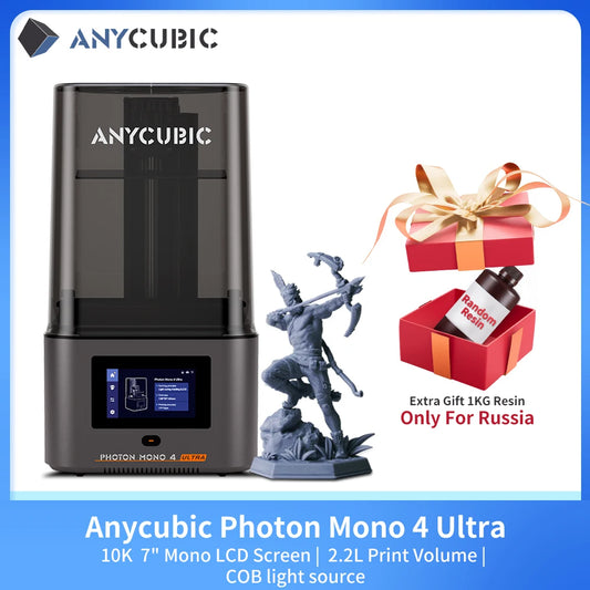 PRESALE ANYCUBIC Photon Mono 4 Ultra V2 3D Printer 10K 7'' high-definition screen UV Resin 3D Printing Size 236mmx231mmx430mm