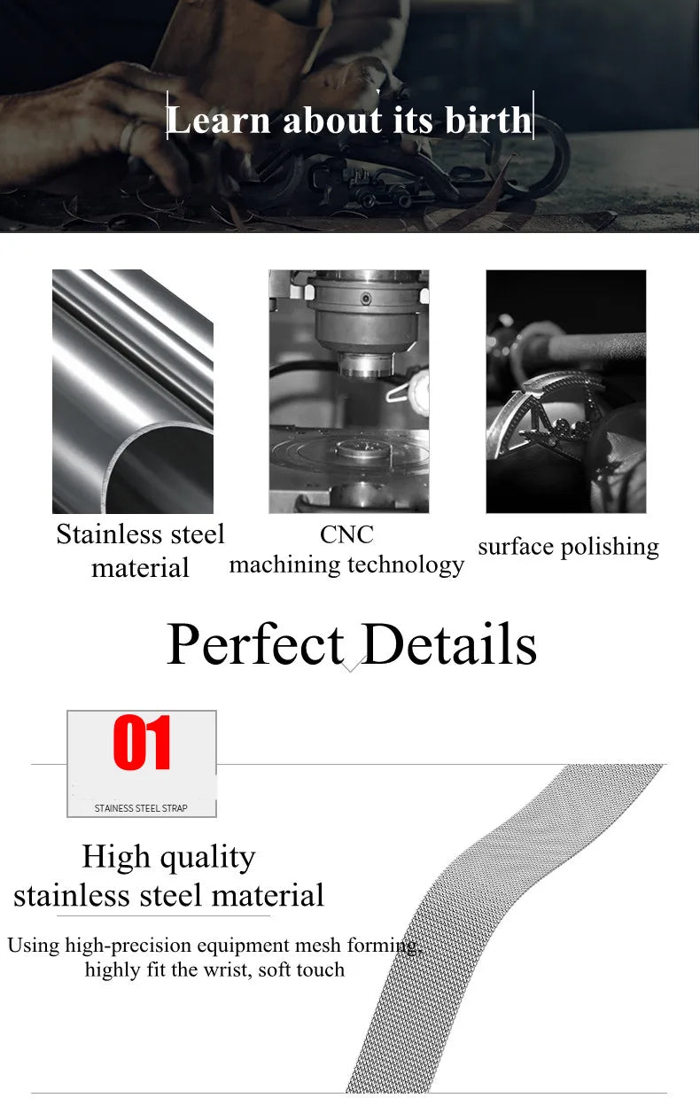 Metal Strap bracelet for Xiaomi mi band 7 6 5 3 4 strap Stainless Steel MiBand 4 Smart Wrist Strap for xiao mi miband 4 3 straps