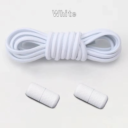 17 colors Round Elastic Laces without ties Metal Buckle Shoelace Sneakers Quick shoelaces Shoe Accessories 1Pair/2Pair