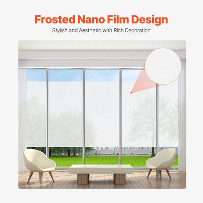 Frosted Window Privacy Film Tint Non Adhesive Static Cling Glass Stickers