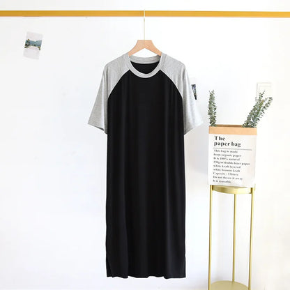 Plus Size 4XL 5XL Men's Summer Pajamas Modal Fabric Casual Soft Men's Nightgown Night Dress Male Oversized Bathrobe Mens Robe