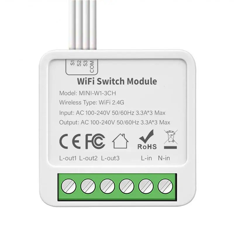 Zigbee/Wifi 1/2/3/4CH MINI Smart Switch Two-Way Control Wireless Light Switch Smart Home Automation Via Alexa Google SmartLife