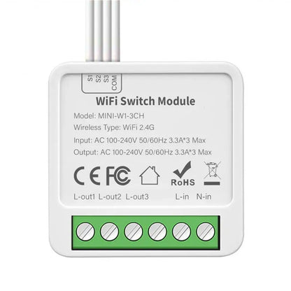 Zigbee/Wifi 1/2/3/4CH MINI Smart Switch Two-Way Control Wireless Light Switch Smart Home Automation Via Alexa Google SmartLife