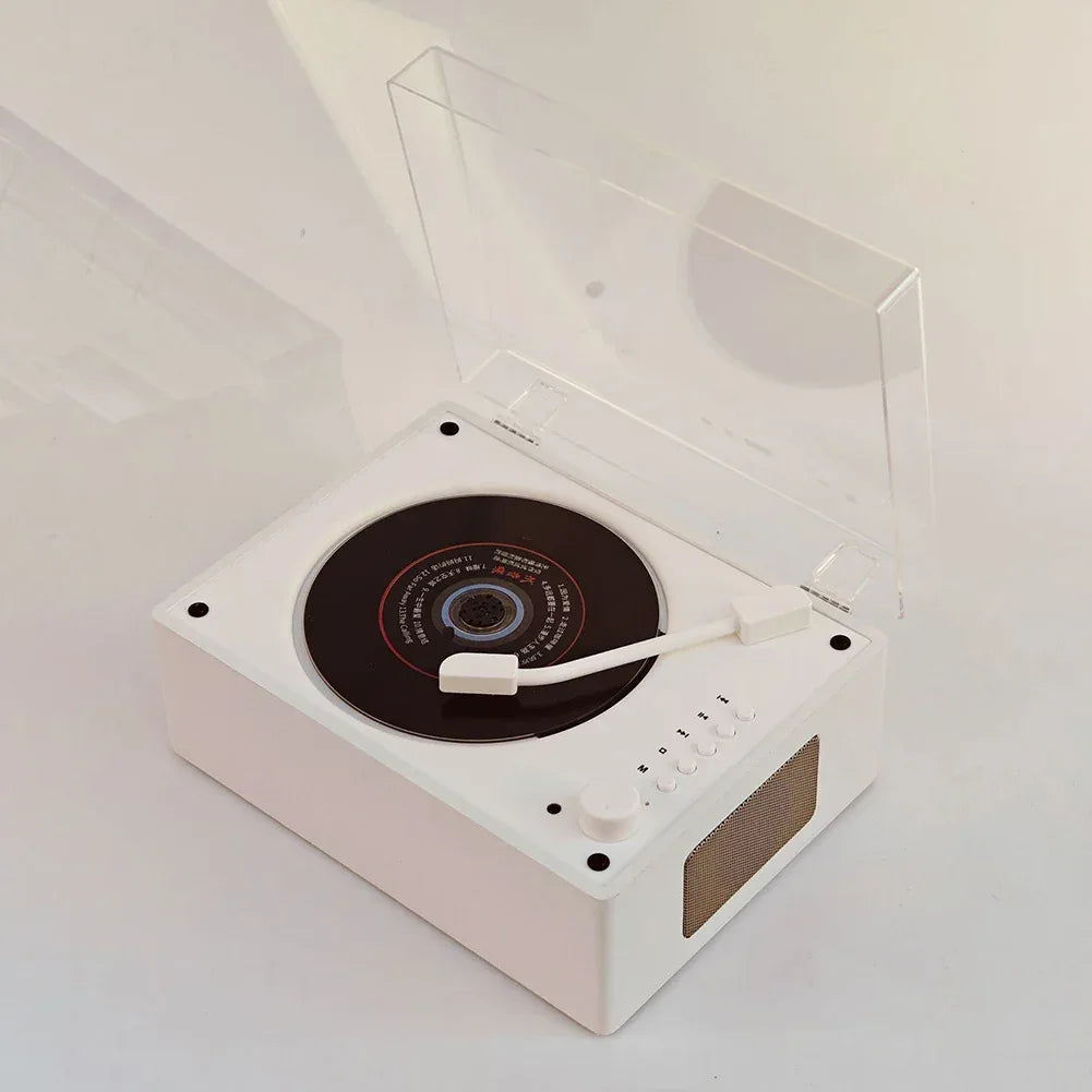 Retro CD Player Rechargeable Support CD BT USB 3.5mm AUX Portable CD Player Bluetooth-Compatible 5.0 Wireless Speaker Home Decor