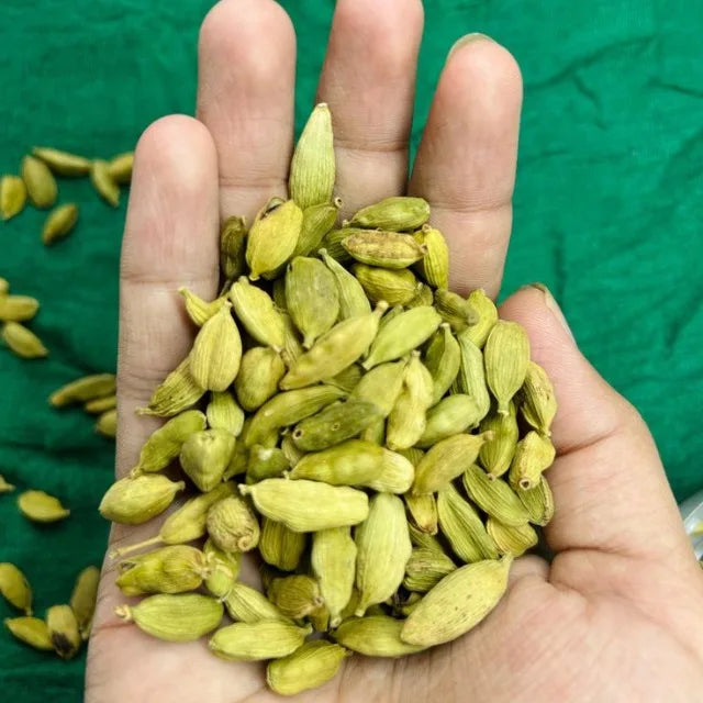 Premium Green Cardamom Dried AD Process Export Quality Aromatic Pods Handpicked Natural Spice Bulk Supply From Saanvisha India