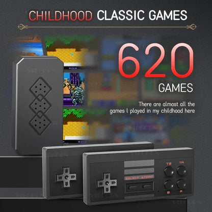 8 Bit Mini Game Console Game Stick AV Output Video Game Console 620 Games for NES/Dendy/Gameboy With Wireless Game Controller