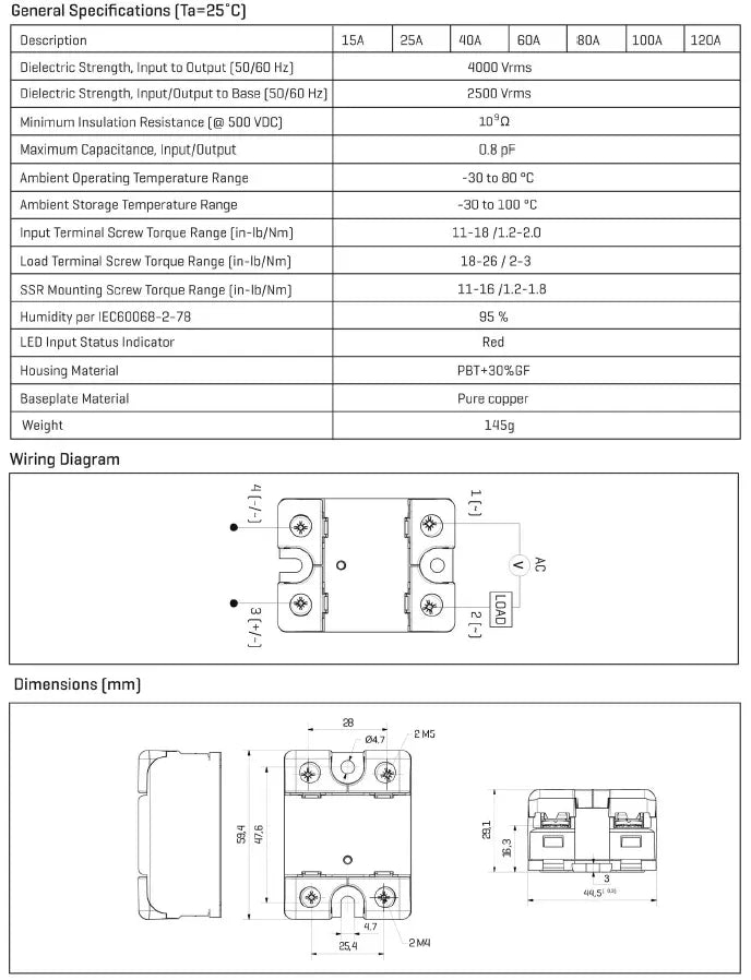 GEYA Single Phase Solid State Relay SSR 10DA 25DA 40DA Relay DC to AC 3-32V Input DC & 24-480VAC Output  VSR8